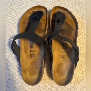 Birkenstock Gizeh Thong Sandals Black size 40
